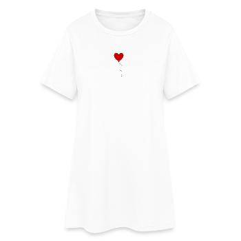 Saint-Valentin cœur rouge, st.valentin - Robe T-shirt Femme - blanc - Devant