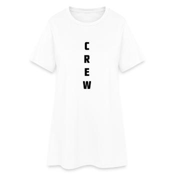 crew - Frauen T-Shirt-Kleid - Weiß - Vorne