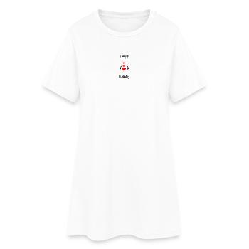 HAPPY BIRTHDAY. JOYEUX ANNIVERSAIRE. ANNIVERSAIRE. - Robe T-shirt Femme - blanc - Devant