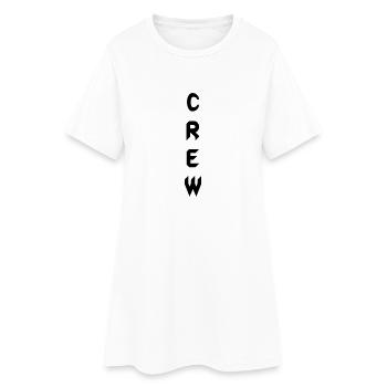 crew - Frauen T-Shirt-Kleid - Weiß - Vorne