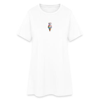Chaton licorne - Robe T-shirt Femme - blanc - Devant