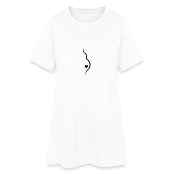 babybauch - Robe T-shirt Femme - blanc - Devant