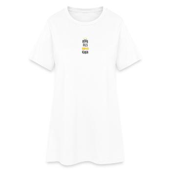 Stieftochter / Schwiegersohn / Sohn / Tochter - Frauen T-Shirt-Kleid - Weiß - Vorne