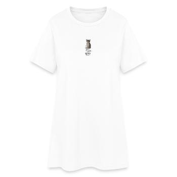 Ich muss nicht immer im Mittelpunkt stehen MOD - Frauen T-Shirt-Kleid - Weiß - Vorne