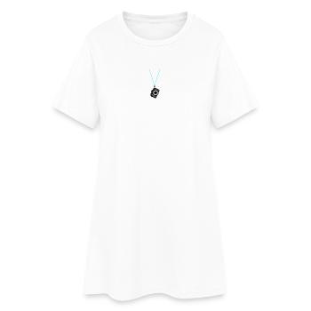 Kamera Fotkamera Urlauber Tourist - Frauen T-Shirt-Kleid - Weiß - Vorne