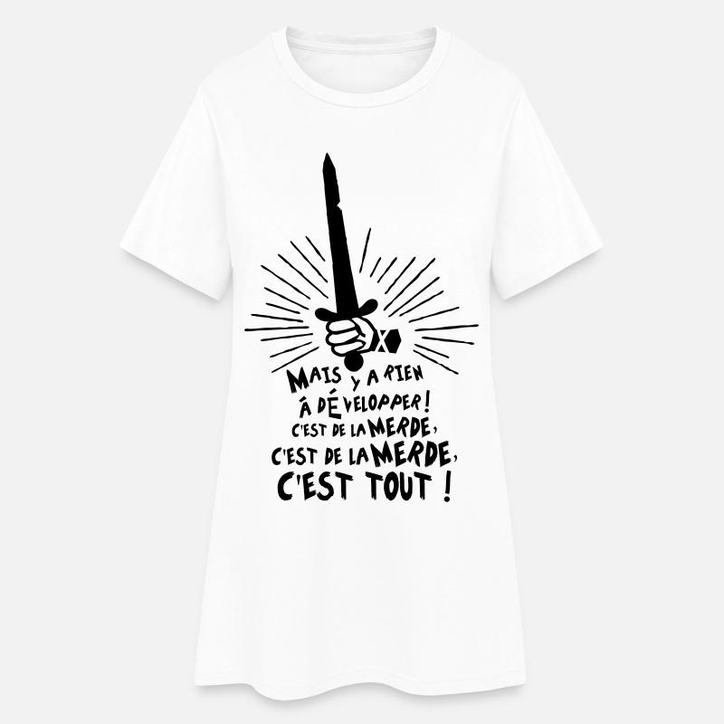 C'est de la merde, c'est tout ! Karadoc - Robe T-shirt Femme - blanc