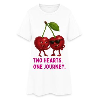 Two Hearts One Journey - Women’s T-Shirt Dress - white - Front