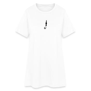 Hameçon - Robe T-shirt Femme - blanc - Devant