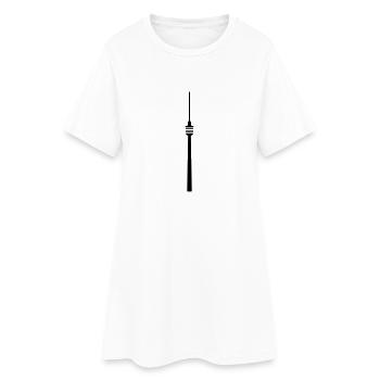 Stuttgart Tour de télévision - Robe T-shirt Femme - blanc - Devant