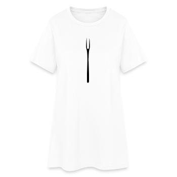 fourchette de barbecue - Robe T-shirt Femme - blanc - Devant