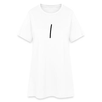 1 ligne / / 1 fois / / Anniversaire / / cadeau - Robe T-shirt Femme - blanc - Devant