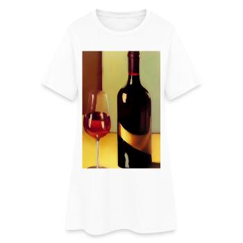 Buveurs de vin - Robe T-shirt Femme - blanc - Devant