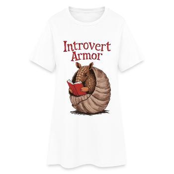 Tatou introverti - Robe T-shirt Femme - blanc - Devant
