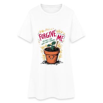 Excuses de jardin - Robe T-shirt Femme - blanc - Devant