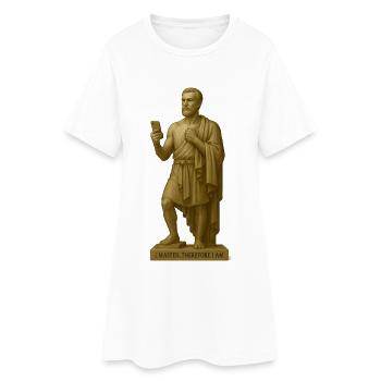 Maître philosophique du style en bois - Robe T-shirt Femme - blanc - Devant