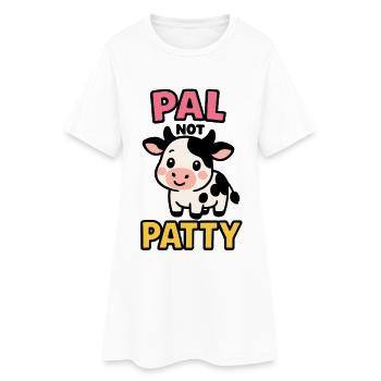 Ami pas Patty – Amitié de vache mignonne - Robe T-shirt Femme - blanc - Devant