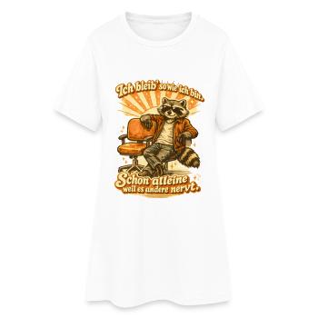 Witzige Sarkastische Ironische Sprüche - Frauen T-Shirt-Kleid - Weiß - Vorne