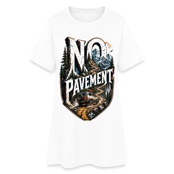 No Pavement Offroad 4x4 Geländewagen Abenteuer - Frauen T-Shirt-Kleid - Weiß - Vorne