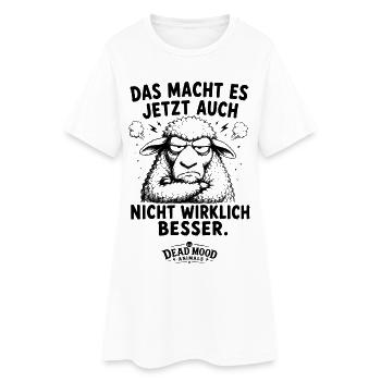 Genervtes Schaf Sarkasmus Humor Lustiger Spruch - Frauen T-Shirt-Kleid - Weiß - Vorne