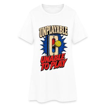 Unplayable – Unable to Play - Women’s T-Shirt Dress - white - Front