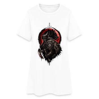 Seigneur de guerre viking loup-garou - Robe T-shirt Femme - blanc - Devant
