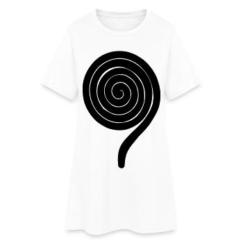 Neun 9. Geburtstag - Frauen T-Shirt-Kleid - Weiß - Vorne