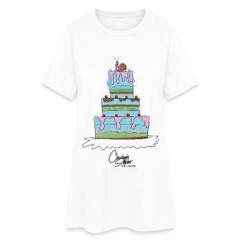 ANIMAL SHIRT Template clara_torte - Women’s T-Shirt Dress - white - Front
