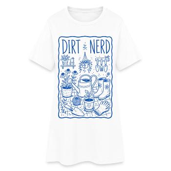 Dirt Nerd Organic Gardening Pflanzen Ernte - Frauen T-Shirt-Kleid - Weiß - Vorne