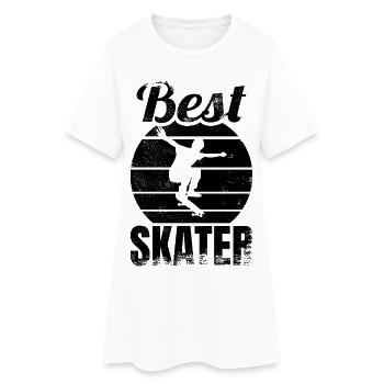 Meilleur Skateur - Robe T-shirt Femme - blanc - Devant