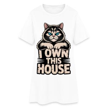 Je suis propriétaire de ce chat domestique - Robe T-shirt Femme - blanc - Devant