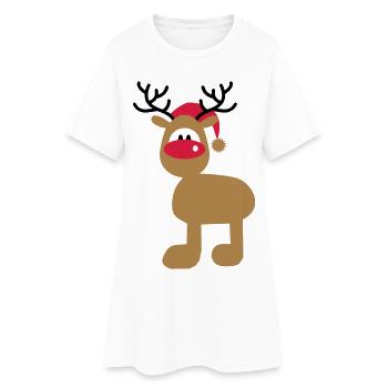 Noël - Robe T-shirt Femme - blanc - Devant