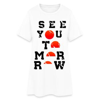 See You Tomorrow Inspiration Art Japon - Robe T-shirt Femme - blanc - Devant