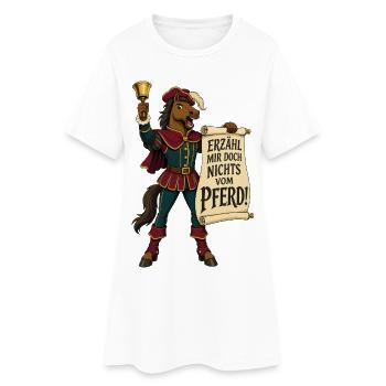 Gaul mit Durchblick - Frauen T-Shirt-Kleid - Weiß - Vorne