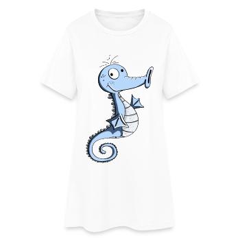 Hippocampe drôle - Hippocampe - Hippocampes - Robe T-shirt Femme - blanc - Devant