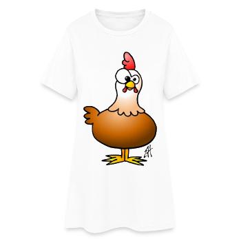 Chicken - Hen - Women’s T-Shirt Dress - white - Front