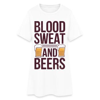 Blood Sweat And Beers - Women’s T-Shirt Dress - white - Front