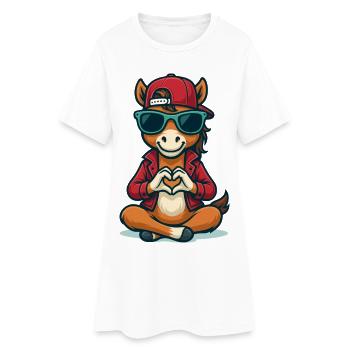 Aimer les vibrations de Colt - Robe T-shirt Femme - blanc - Devant