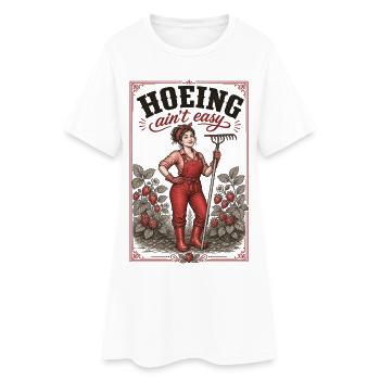 Houer n’est pas facile. Les plantes de jardinage biologique - Robe T-shirt Femme - blanc - Devant