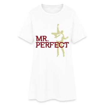 Mr. Perfect - Robe T-shirt Femme - blanc - Devant
