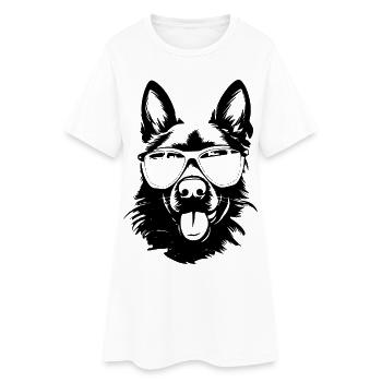 Berger allemand frais - Robe T-shirt Femme - blanc - Devant