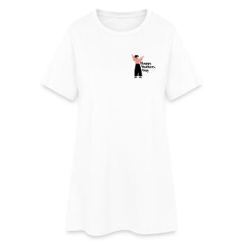 Happy Mothers Day - Frauen T-Shirt-Kleid - Weiß - Vorne