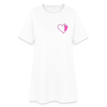 Empreinte de bébé - Robe T-shirt Femme - blanc - Devant