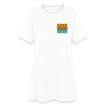 Cava Pop Triptyque - Robe T-shirt Femme - blanc - Devant