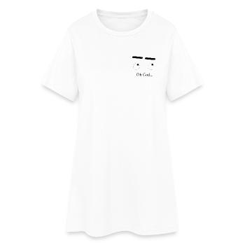 Black eyes in silhouette - Women’s T-Shirt Dress - white - Front