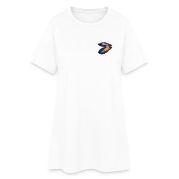 Moule Paresseuse sous Éclats Nocturnes - Robe T-shirt Femme - blanc - Devant