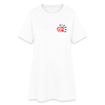 Bisous - Pop Art minimaliste - Robe T-shirt Femme - blanc - Devant