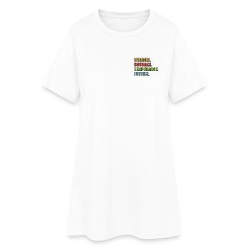4 Stoic Virtues Retro Rainbow - Frauen T-Shirt-Kleid - Weiß - Vorne