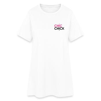 Chic Chick - Robe T-shirt Femme - blanc - Devant