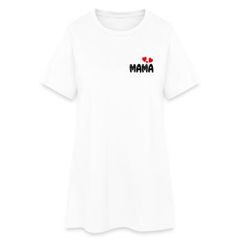 SCHRIFTZUG MAMA - MUTTERTAG GESCHENKIDEEN - Frauen T-Shirt-Kleid - Weiß - Vorne