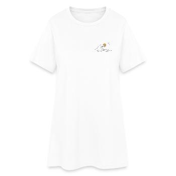 Lune et mer - Robe T-shirt Femme - blanc - Devant